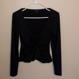 Black long sleeve crop top from Aeropostale